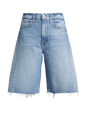 The Half-Pipe Bermuda Frayed Denim Shorts