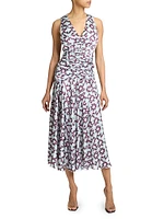 Ruched A-Line Midi-Dress