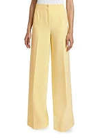 Techno Crepe Wide-Leg Pants