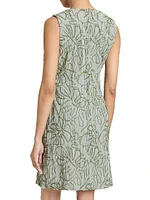 Embroidered Wrap Minidress