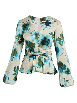 Floral Long-Sleeve Blouse