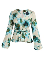 Floral Long-Sleeve Blouse
