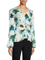 Floral Long-Sleeve Blouse