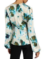 Floral Long-Sleeve Blouse