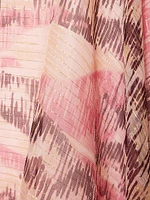 Abstract Print Silk A-Line Dress