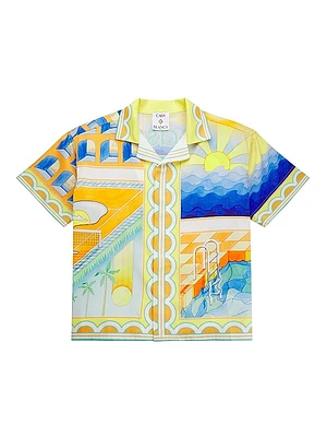 Little Boy's & Boy's Short-Sleeve Cuban Collar Shirt