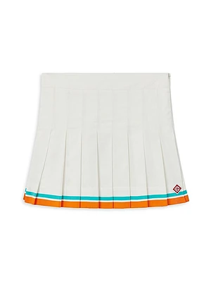Little Girl's & Tennis Stripe Pleated Skirt