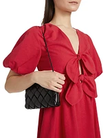Bow-Front Puff-Sleeve Minidress