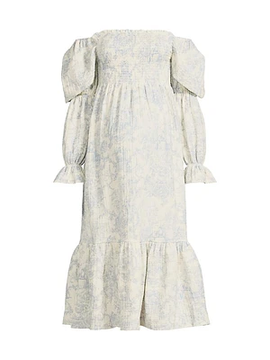 New Yuki Toile Muslin Midi-Dress
