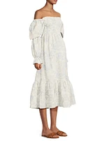New Yuki Toile Muslin Midi-Dress