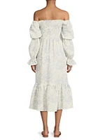 New Yuki Toile Muslin Midi-Dress