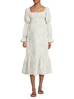 New Yuki Toile Muslin Midi-Dress