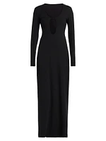 Echauffe Cut-Out Long-Sleeve Gown