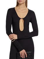 Echauffe Cut-Out Long-Sleeve Gown