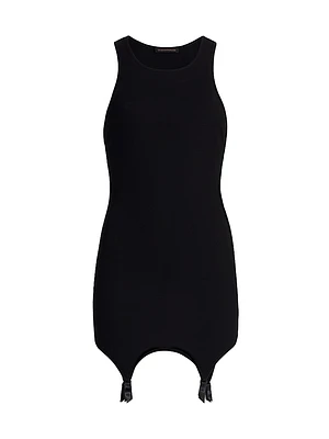 Le Boy Cotton Jersey Garter Tank Dress