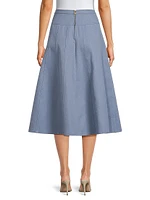 Everyday Tropics Seamed Full Midi-Skirt