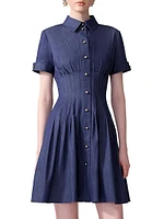 Cotton-Blend Fit & Flare Minidress