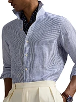 Classic Fit Striped Linen Shirt