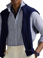 Classic Fit Striped Linen Shirt