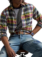 Classic Fit Madras Plaid Shirt