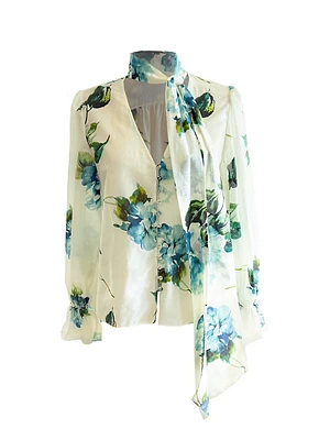 Eliana Floral Cotton-Silk Blouse