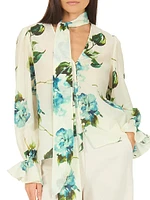 Eliana Floral Cotton-Silk Blouse