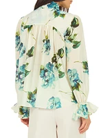Eliana Floral Cotton-Silk Blouse