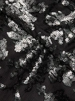 Sequin Tulle Off-The-Shoulder Gown