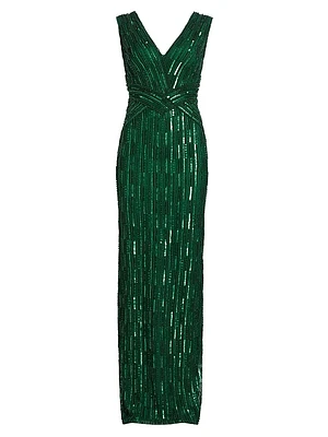 Embellished Tulle Gown