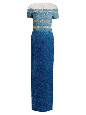 Sequined Ombré Gown