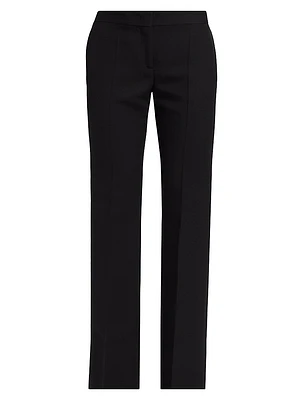 Wool-Blend Straight-Leg Trousers