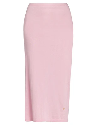 Wool Knit Midi-Skirt