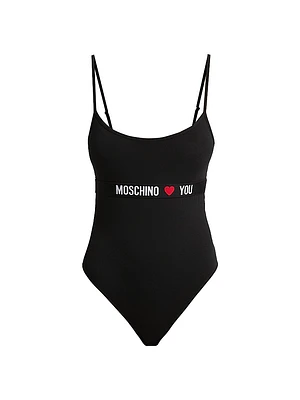 Logo Stretch Jersey Bodysuit