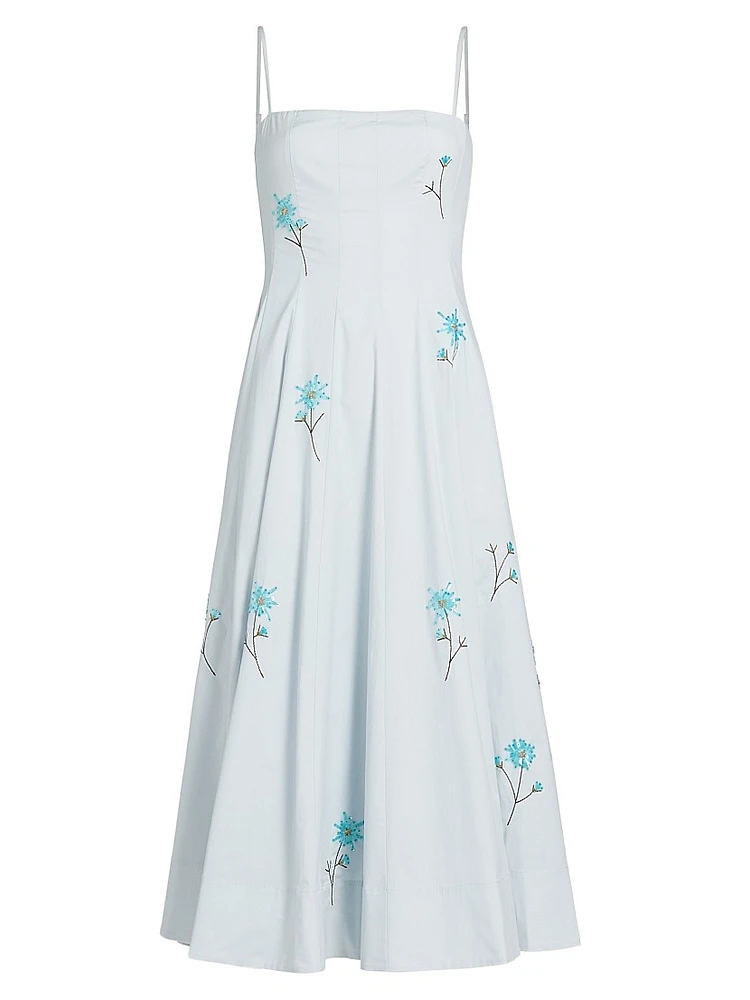 Wylie Embellished Poplin Midi-Dress