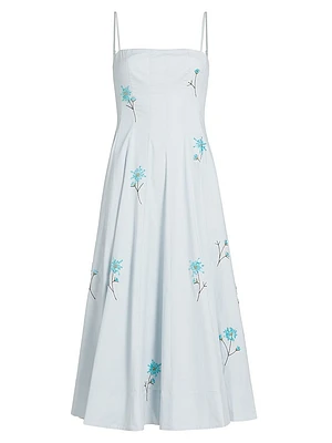 Wylie Embellished Poplin Midi-Dress