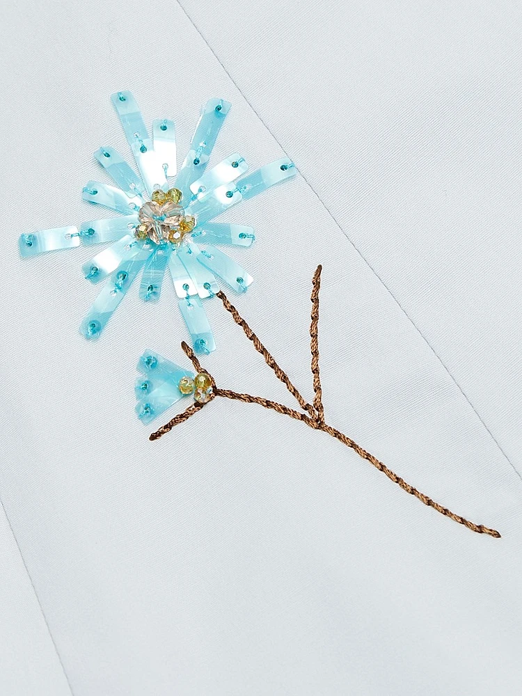 Wylie Embellished Poplin Midi-Dress