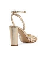 Agatha 90MM Metallic Leather Sandals