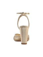 Agatha 90MM Metallic Leather Sandals