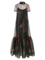 Calluna Printed Organza Dress