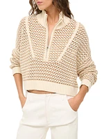Hampton Striped Crochet Sweater