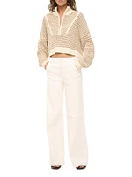 Hampton Striped Crochet Sweater