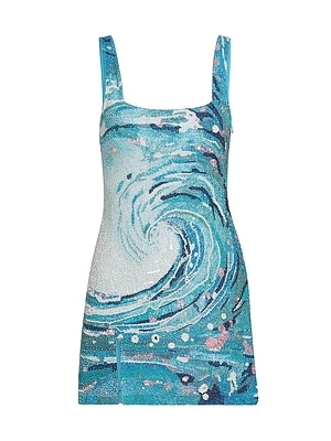 Le Sable Beaded Minidress