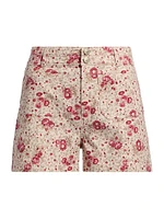 Dorothea Floral Cotton-Blend Shorts