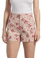 Dorothea Floral Cotton-Blend Shorts