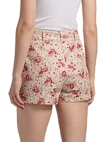 Dorothea Floral Cotton-Blend Shorts