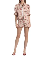 Dorothea Floral Cotton-Blend Shorts