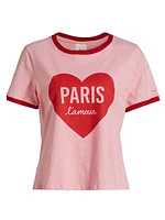 Graphic Cotton Shrunken Ringer T-Shirt
