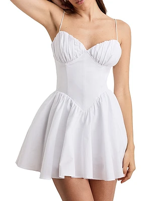 Cotton Poplin Babydoll Minidress