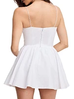 Cotton Poplin Babydoll Minidress