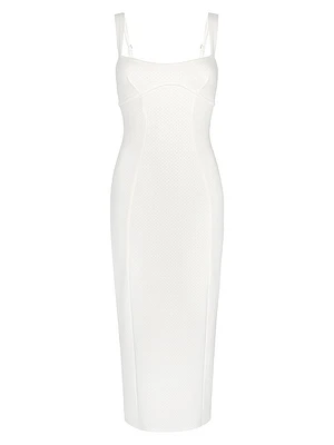 Scuba Sweetheart Midi-Dress